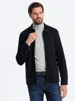 Bluza męska rozpinana ze stójką - czarna V5 OM-SSZP-22FW-005