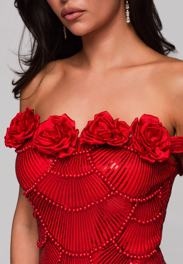 Evening dress LA-OM-DLR238 red