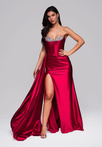 Evening dress LA-OM-DLR258 - burgundy