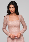 Evening dress LA-OM-DLR210 - pink