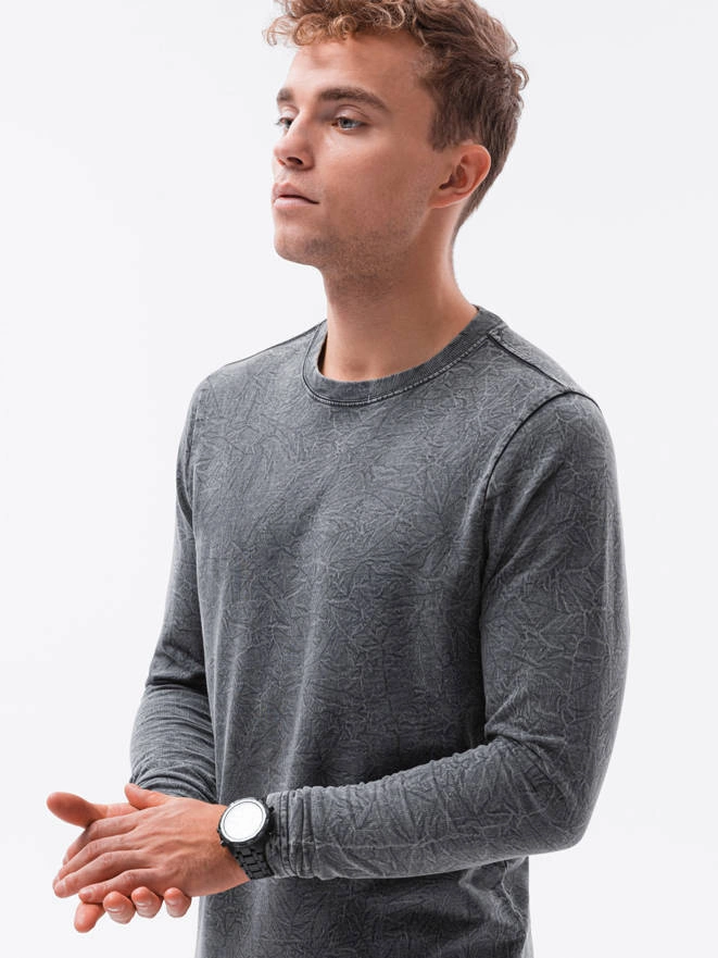 Men's plain longsleeve - black L139