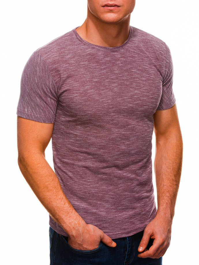 Men's plain t-shirt S1323 - dark red