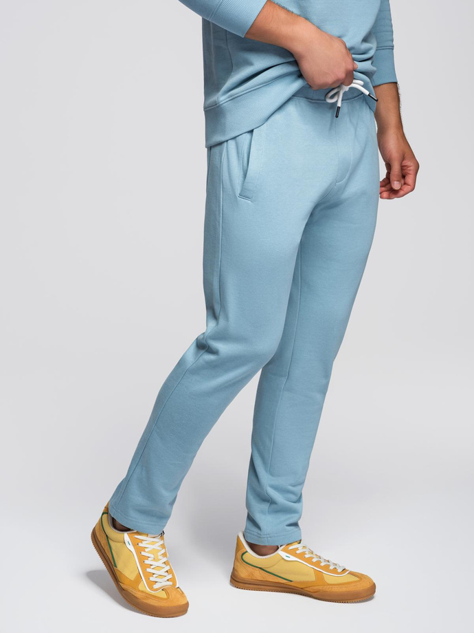 Men's sweatpants with unlined leg - light blue V7 OM-PABS-0206