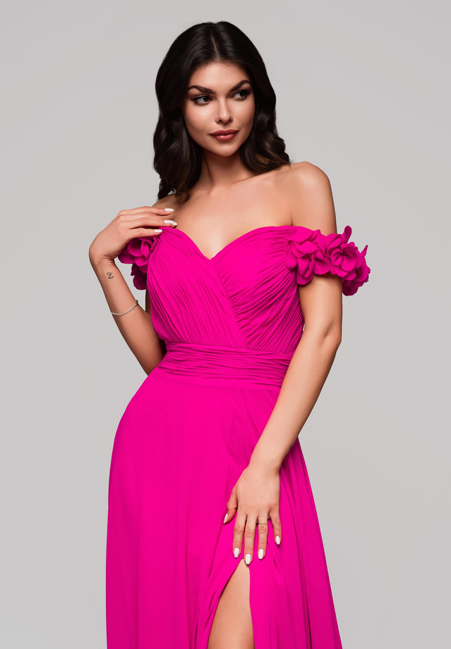 Evening dress LA-OM-DLR141 - fuchsia