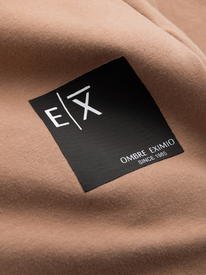 Men's sweatpants with logo - brown V3 OM-PASK-0167