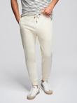 Men's jogger sweatpants - cream V11 OM-PABS-0173