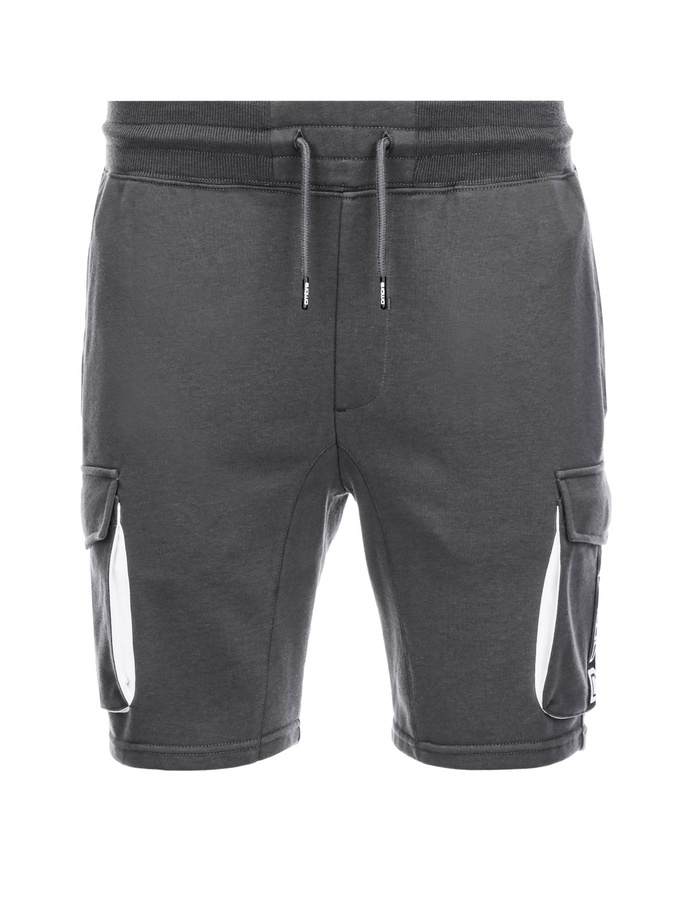 Men's shorts with cargo pockets - dark grey V2 OM-SRSK-0106
