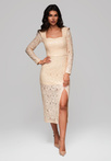 Evening dress LA-OM-DLR210 - cream