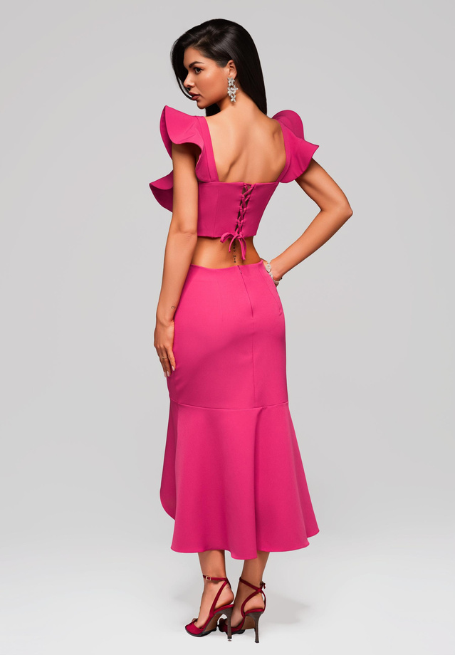 Evening dress LA-OM-DLR152 - fuchsia