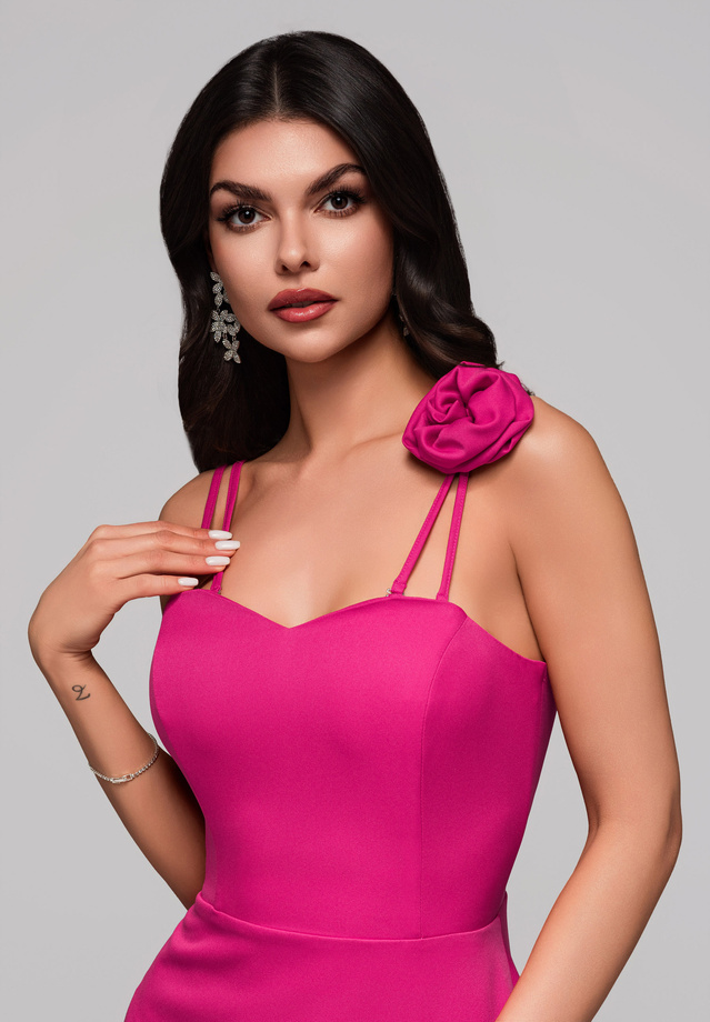 Evening dress LA-OM-DLR123 - fuchsia