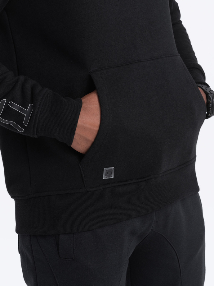 Men's tri-color hoodie - red V3 OM-SSNZ-22FW-014