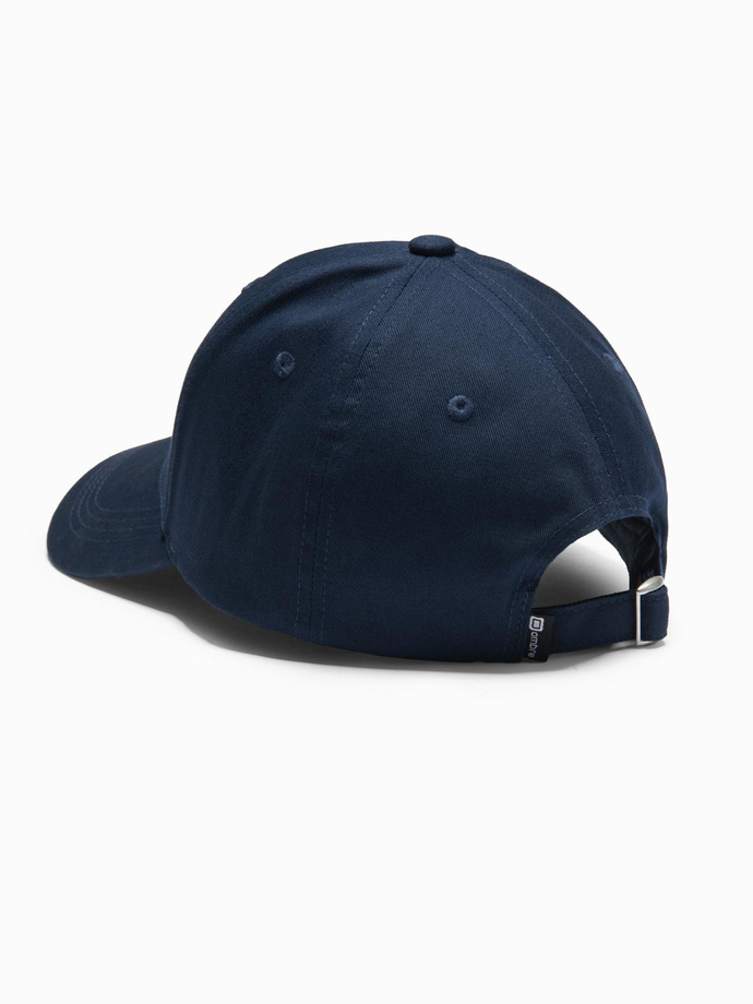 One-color men's baseball cap - navy blue V2 OM-ACCS-0105