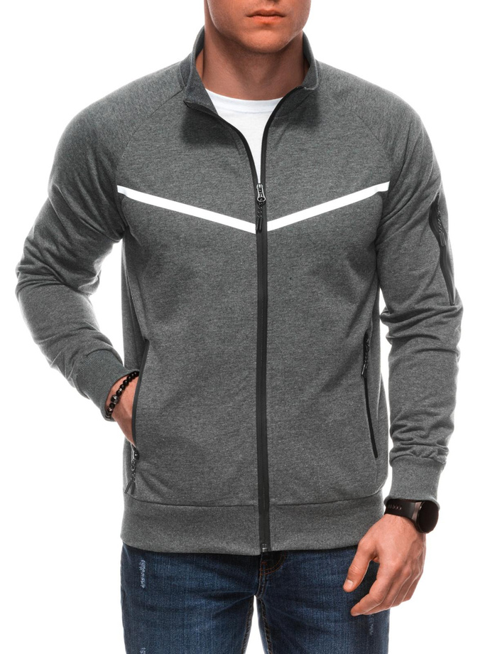 Men's unbuttoned sweatshirt B1708 - gray