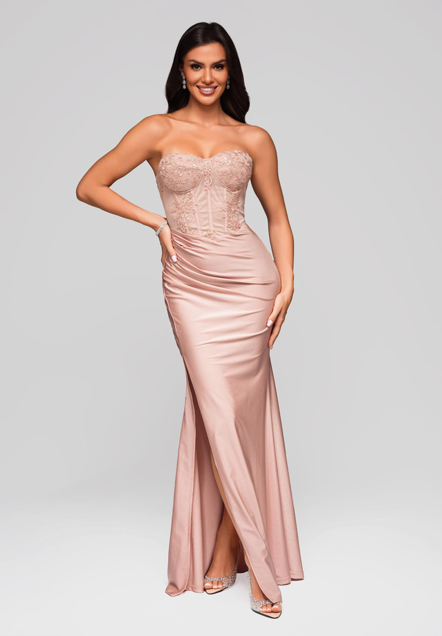 Evening dress LA-OM-DLR186 - pink