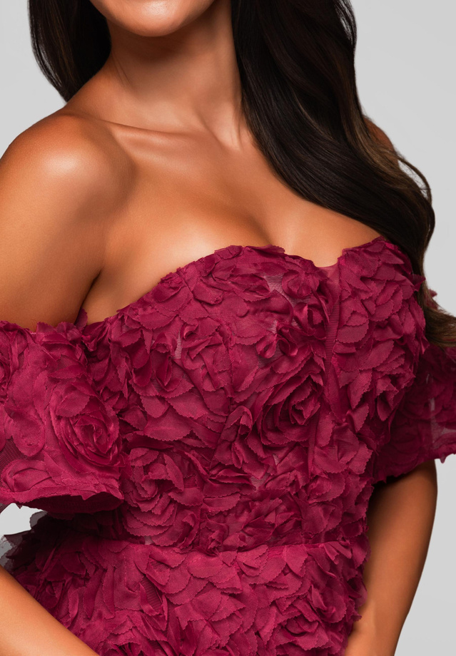 Evening dress LA-OM-DLR231 dark red