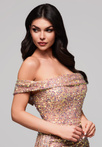 Evening dress LA-OM-DLR134 - gold