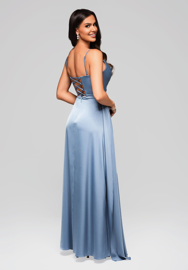 Evening dress LA-OM-DLR189 - frost blue