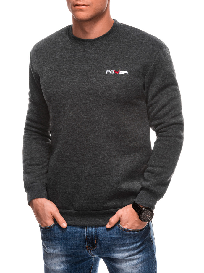 Men's hoodless sweatshirt B1706 - graphite