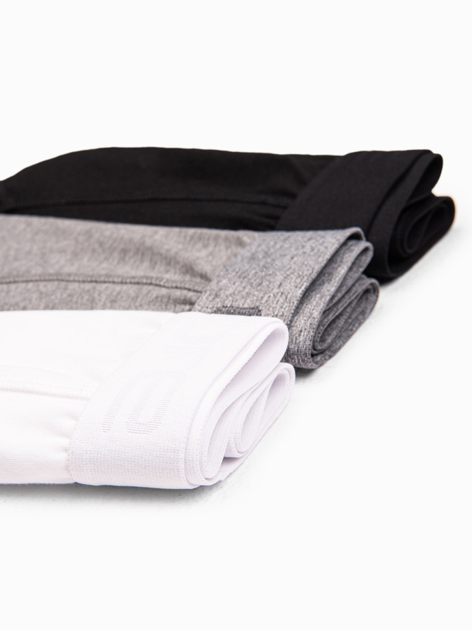 Men's cotton boxer shorts with logo - 3-pack mix V2 OM-UNBO-0105