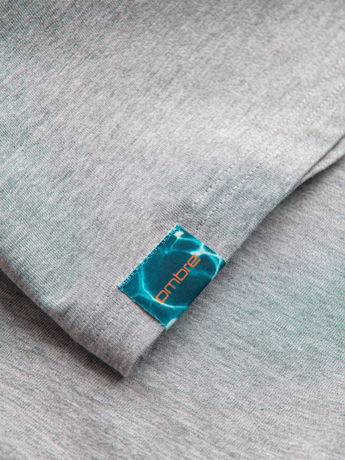 Bawełniany tank top męski z nadrukiem Summer Vibe – szary melanż V3 OM-TSTT-0191