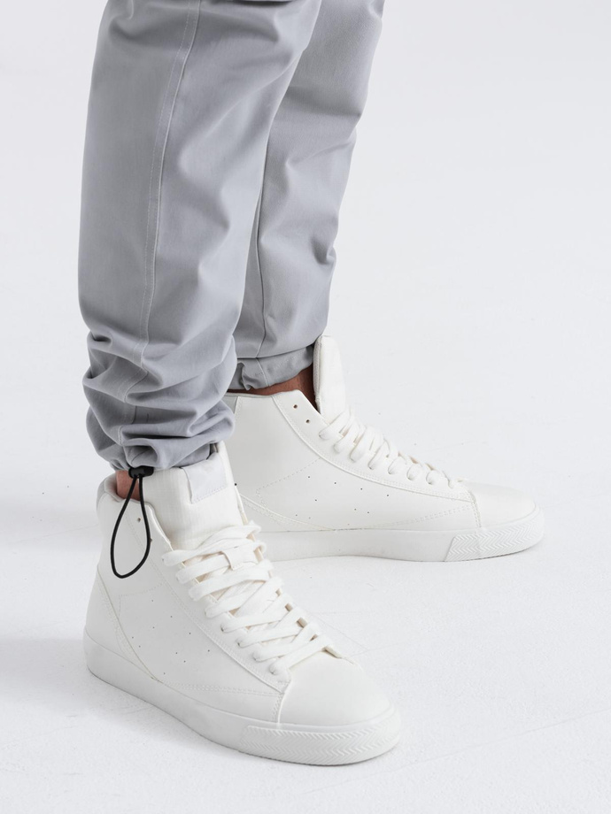 Men's STRAIGHT LEG cargo pants with triangle pocket pin - gray V3 OM-PACG-0196