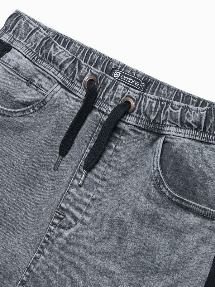 Men's denim shorts - grey W363