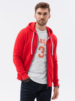 Men's zip-up sweatshirt - red B977