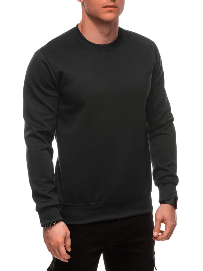 Bluza męska bez kaptura B1710 - czarny