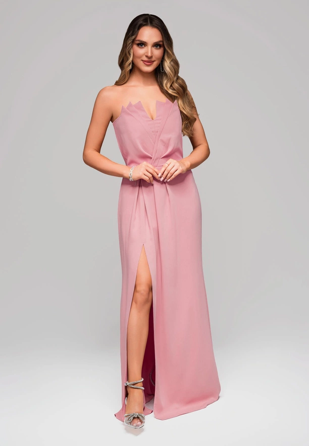 Evening dress LA-OM-DLR083 Regular Fit pink