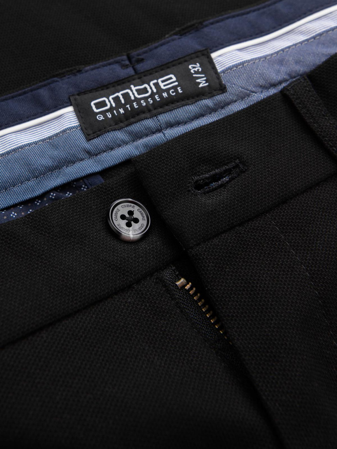 Men's SLIM FIT chino pants - black V4 OM-PACP-0186