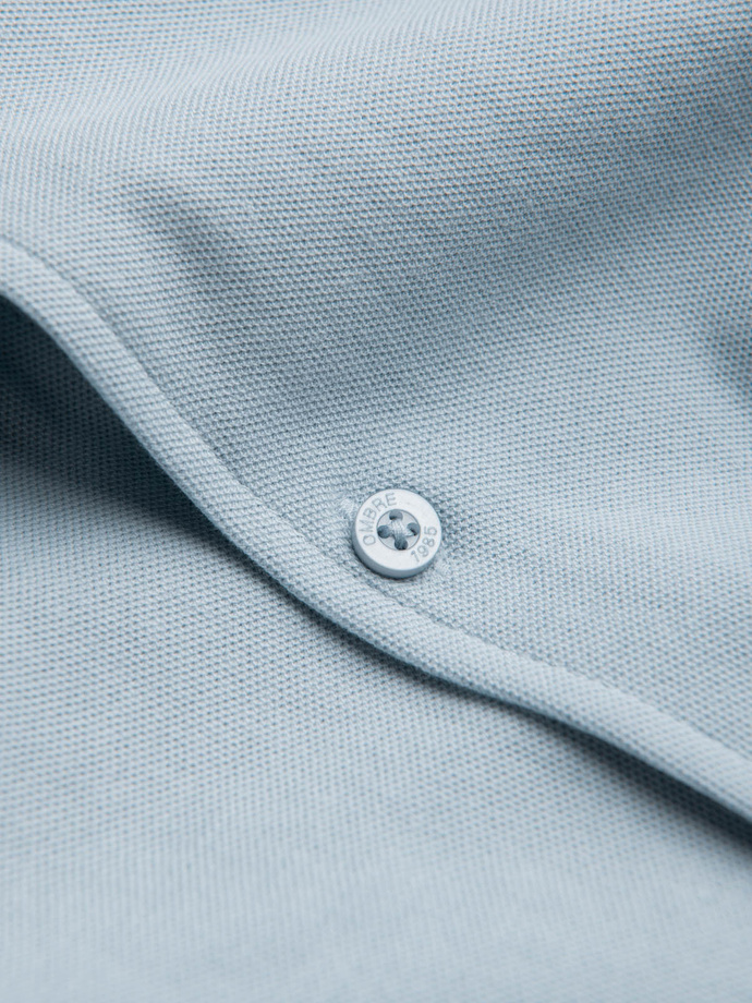 Men's long sleeve knit shirt - blue V3 K540