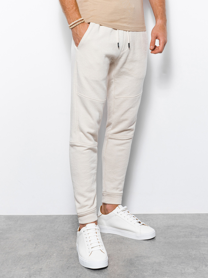 Men's sweatpants - ecru P987