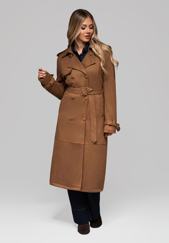 Women's trench coat LARICA OW-COLC-0107 v3 - brown