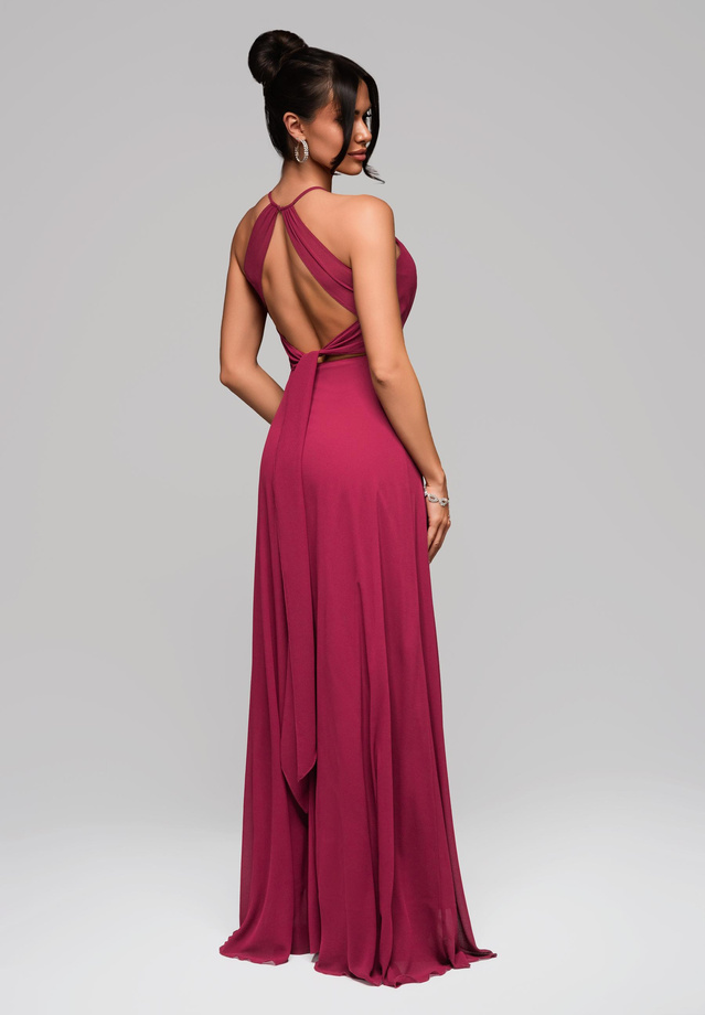 Evening dress LA-OM-DLR156 - dark red