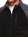 Men's hoodless sweatshirt B1707 - black