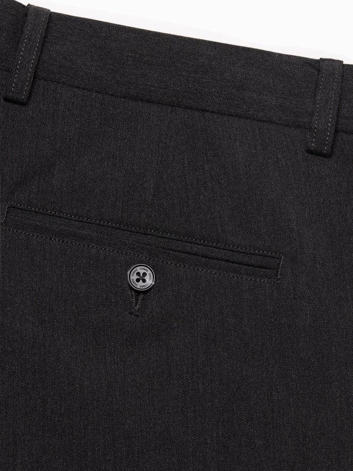 Eleganckie męskie spodnie chino SLIM FIT - grafitowe V2 OM-PACP-0191