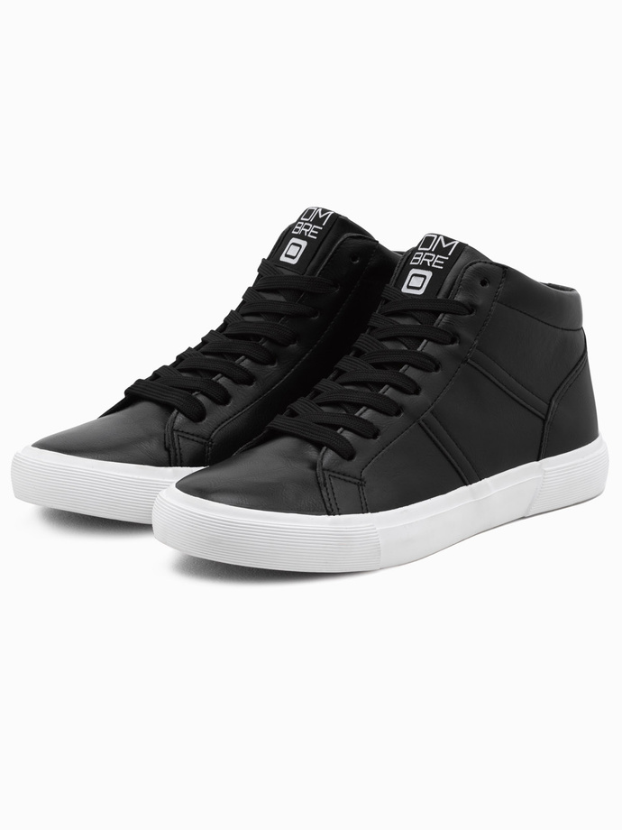 Men's ankle sneakers with contrasting sole - black V6 OM-FOTH-0124