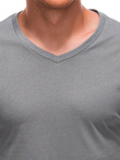 Men's basic V-neck t-shirt EM-TSBS-0101 - gray V8