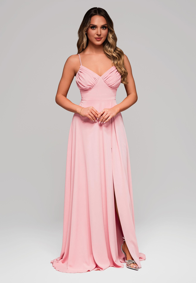 Evening dress LA-OM-DLR118 - dirty pink