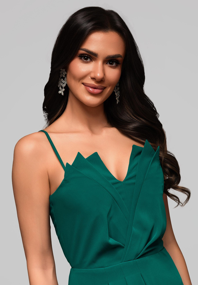 Evening dress LA-OM-DLR083 Regular Fit green