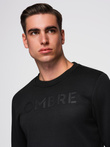 Classic men's sweatshirt with inscription - black V4 OM-SSPS-0181