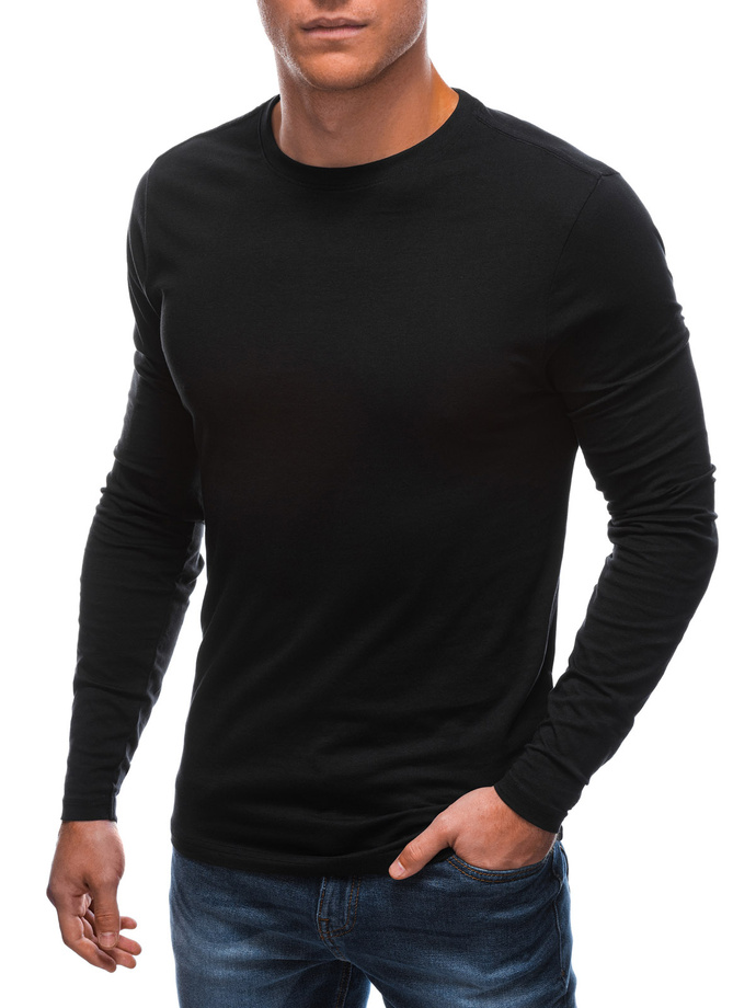 Longsleeve męski bez nadruku EM-LSBL-0103 - czarny