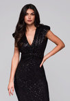 Evening dress LA-OM-DLR215- black