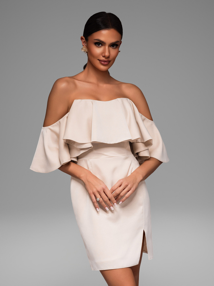 Evening dress LA-OM-DLR066 - nude