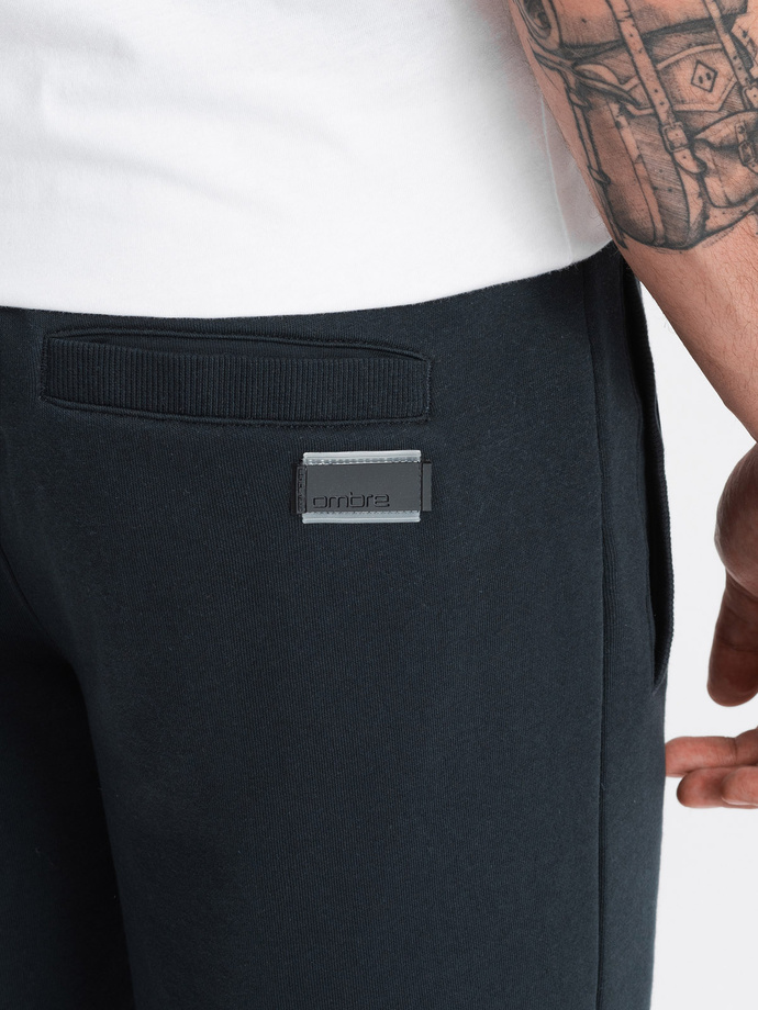 Men's BASIC cotton sweat shorts - black V9 OM-SRBS-0149