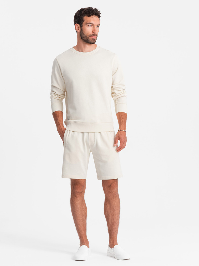 Men's sweatshirt set sweatshirt + shorts - ash V1 Z77