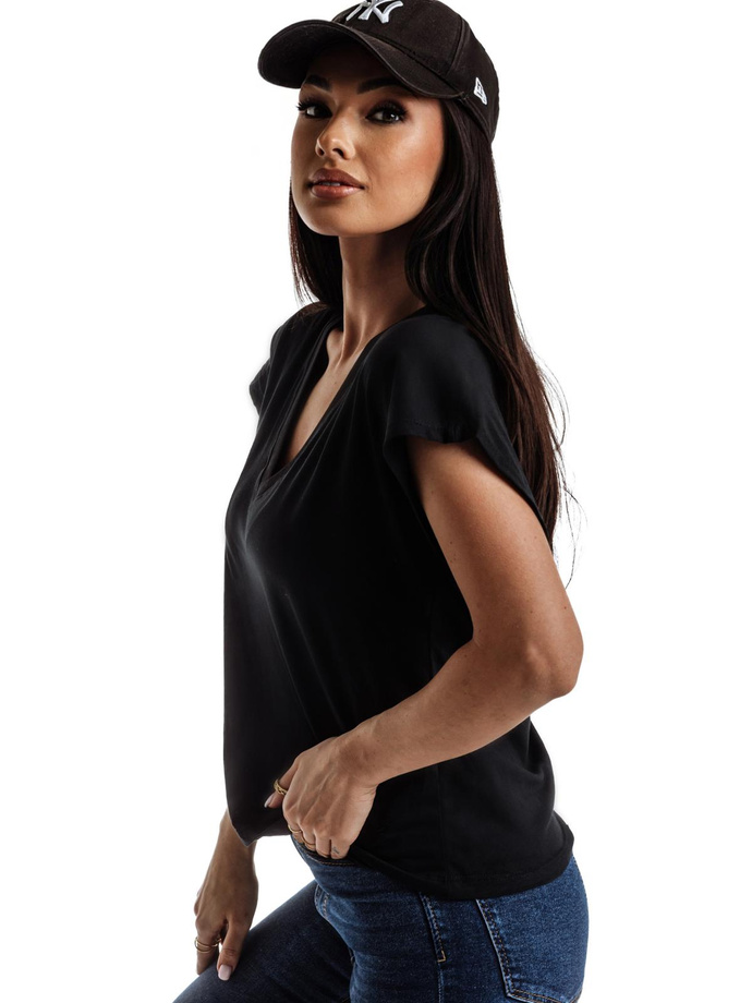 Women's unprinted t-shirt SLR087- black