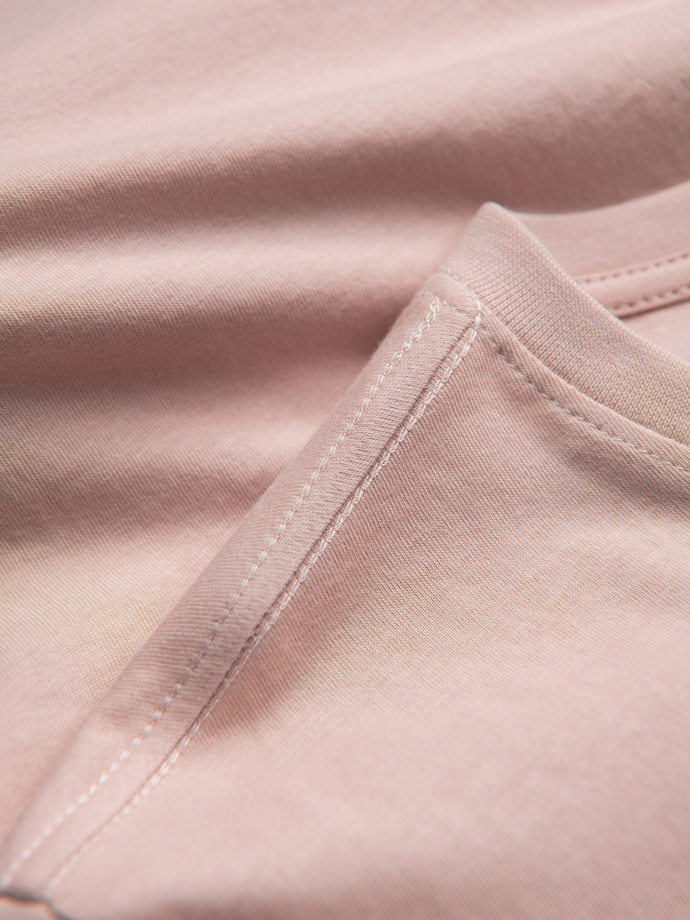 Męski t-shirt bawełniany z nadrukiem California - różowy V2 OM-TSPT-0128