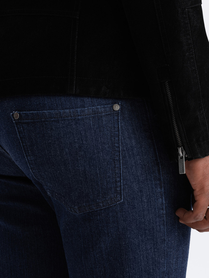 Klasyczne męskie jeansowe spodnie REGULAR FIT – indygo V1 OM-PADP-0152
