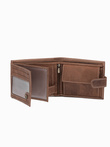 Men's leather wallet - brown A087